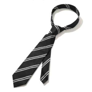 pattern silk tie black