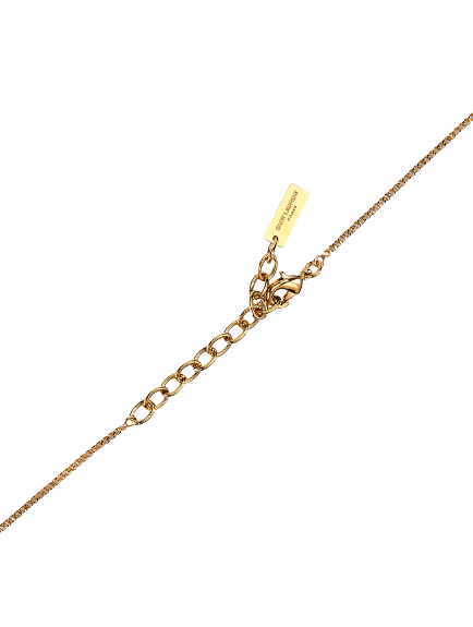 (W) Saint Laurent Cassandre Twist Pendant Necklace In Metal Gold