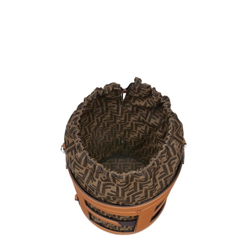 FF fabric & leather bucket bag