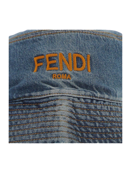 Denim Logo Bucket Hat