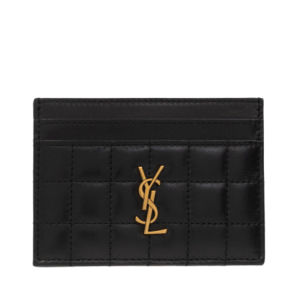 Quilted Cassandra logo card wallet