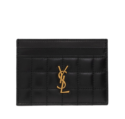 Quilted Cassandra logo card wallet