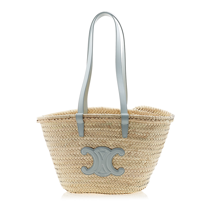 CELINE Triomphe Teen Panier Raffia Basket Bag