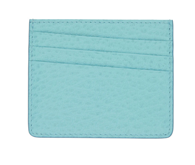 Common 4 Stitch Leather Card Holder - Aqua