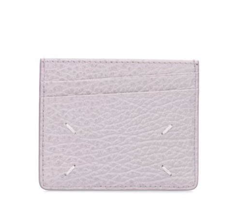 Common 4 Stitch Leather Card Holder - Wisteria