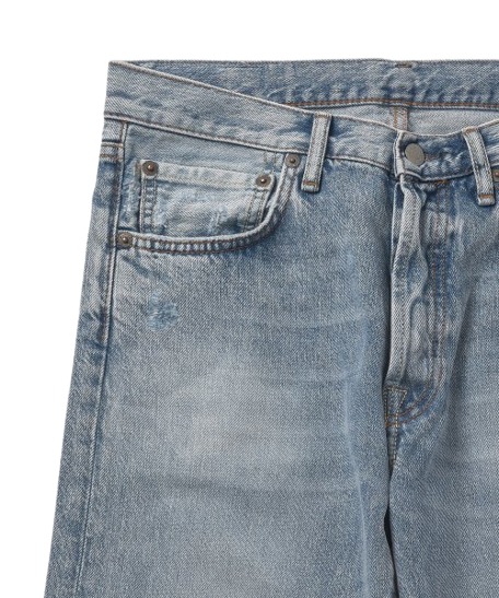 Men's straight classic-fit denim pants - light blue