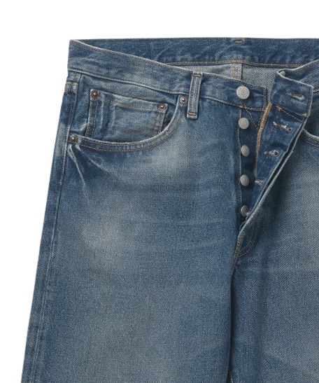 Men's Relax-Fit Straight Denim Pants - Mid Blue