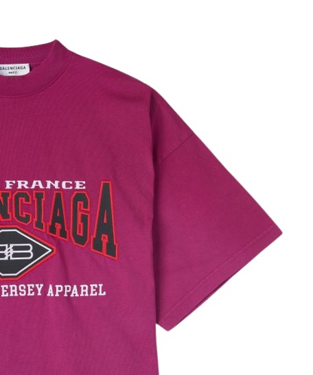 Public embroidered logo short-sleeved T-shirt - pink