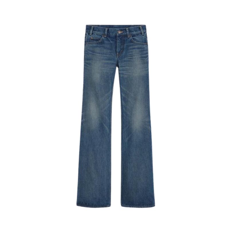LOW FLARE JEANS IN DARK UNION WASH DENIM