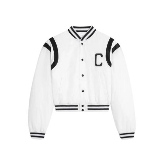 CELINE CROPPED BOMBER JACKET IN NYLON