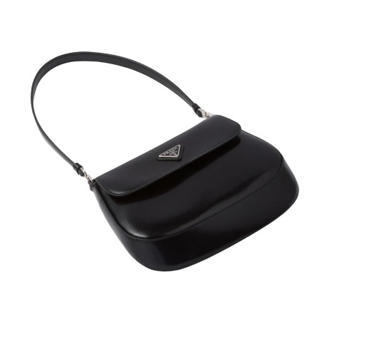 Cleo brushed leather shoulder bag with flap