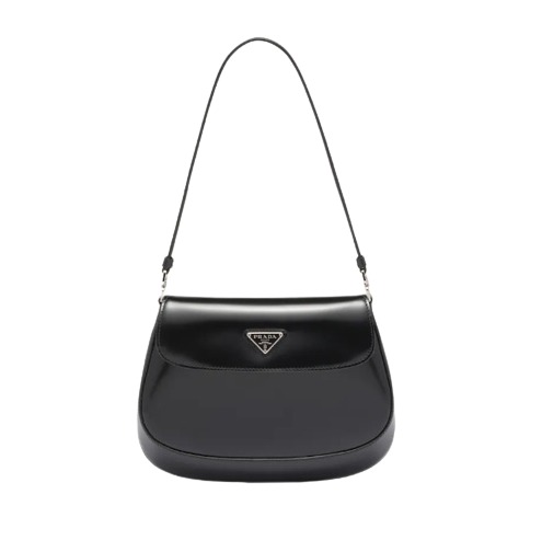 Cleo brushed leather shoulder bag with flap