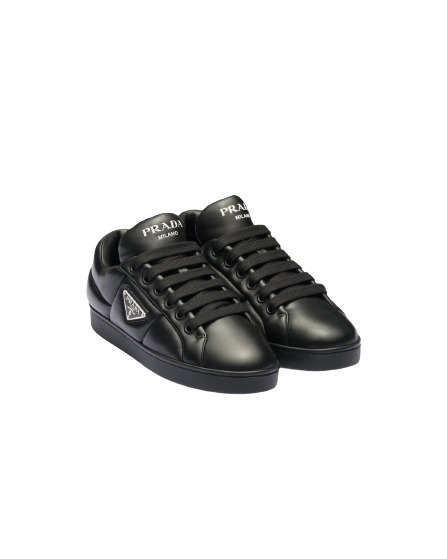 (W) Prada Padded Nappa Leather Sneakers Black