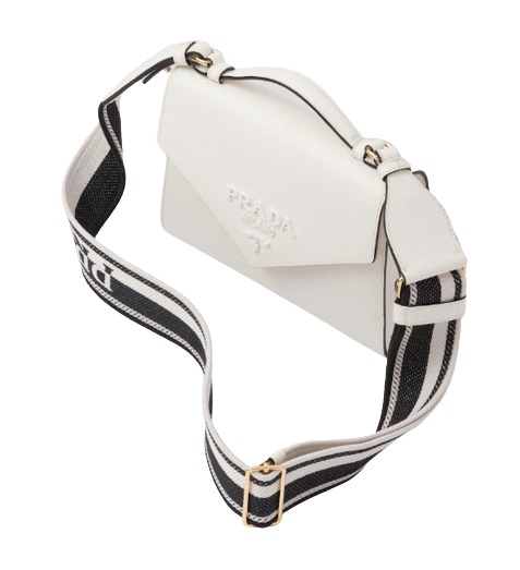 Prada Monochrome Saffiano & Leather Bag