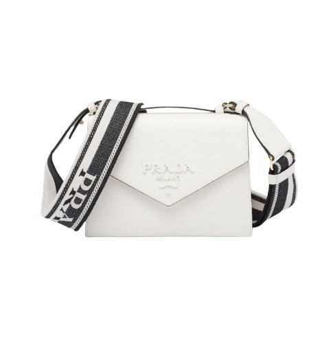 Prada Monochrome Saffiano & Leather Bag