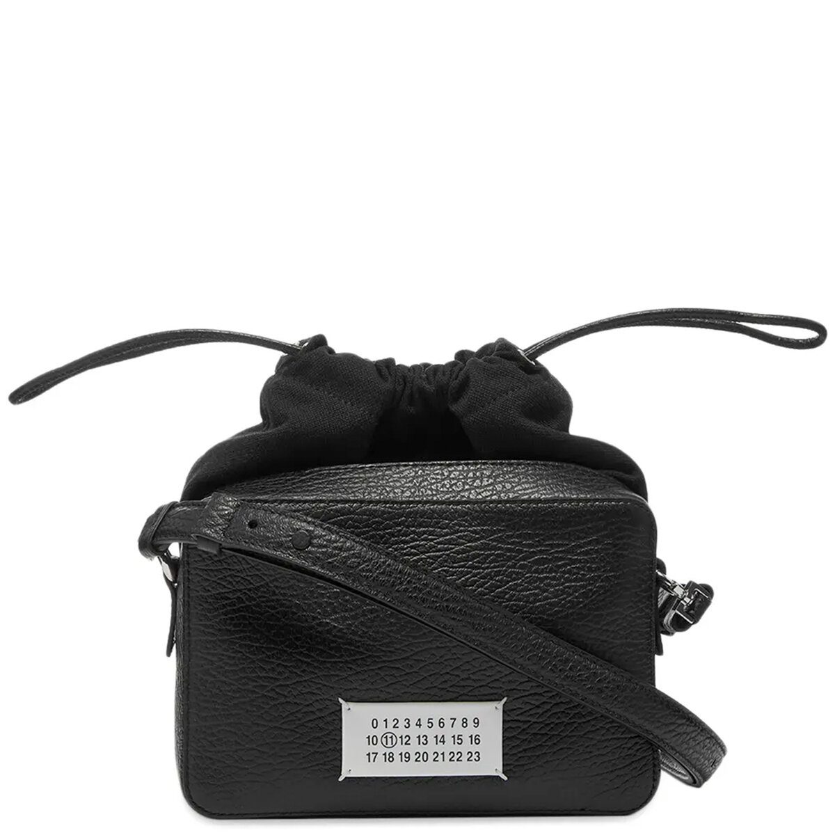  MAISON MARGIELA GRAINED LEATHER SHOULDER BAG IN BLACK