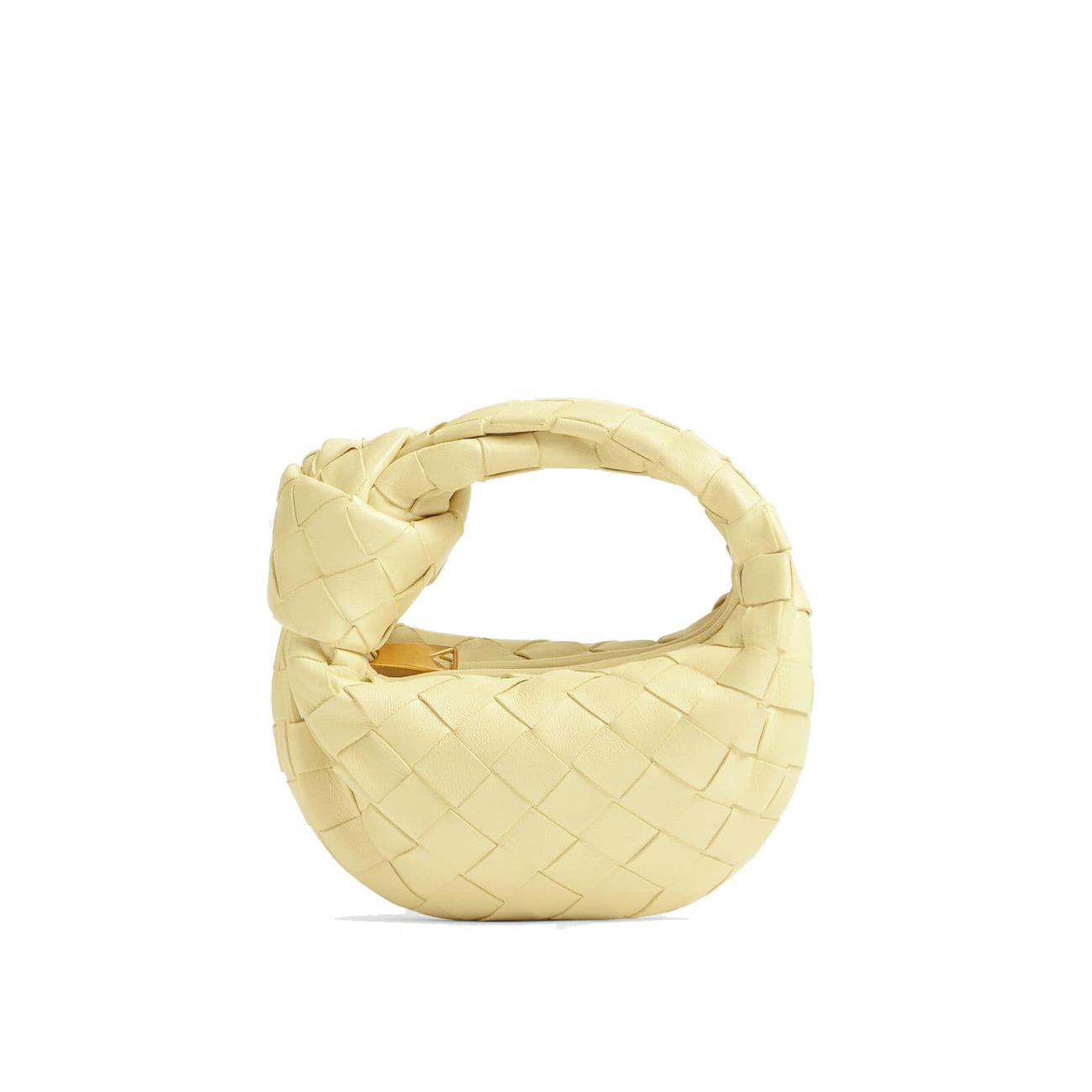 Crafted from sheepskin with intrecciato weave Ice cream