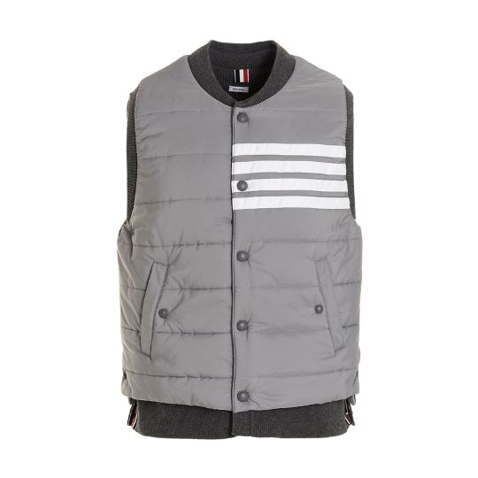 Men's 4 Bar Reversible Tech Knit Vest - Gray