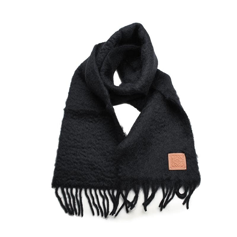 Black Logo Wool Muffler