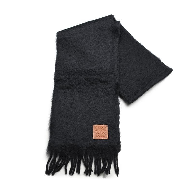 Black Logo Wool Muffler