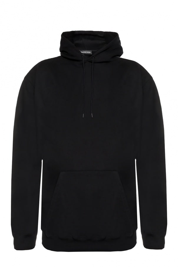 Black Back Logo Hooded Sweatshirt