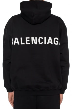 Black Back Logo Hooded Sweatshirt