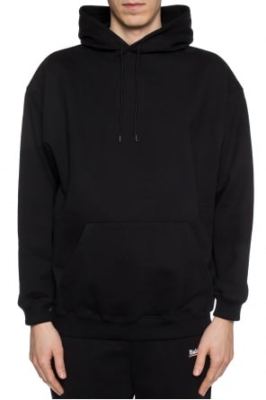 Black Back Logo Hooded Sweatshirt