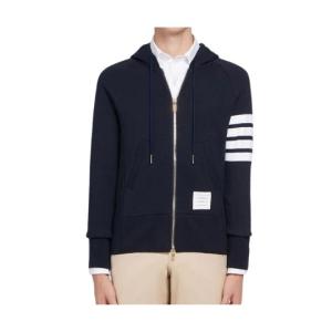 Thom Browne Engineered 4-Bar Zip Hoodie Navy