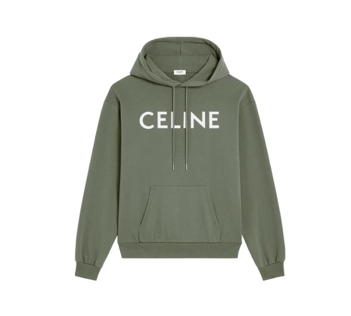 CELINE LOOSE HOODIE IN COTTON FLEECE