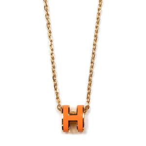 Orange Gold Pop Ache Mini Pendant Necklace POP H