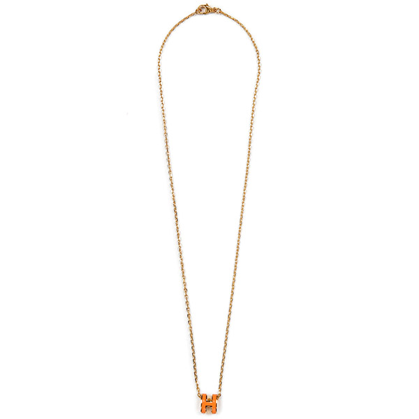 Orange Gold Pop Ache Mini Pendant Necklace POP H