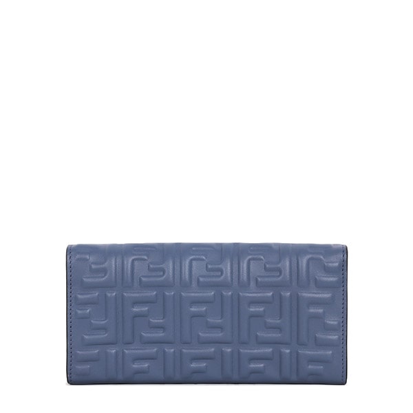 Blue Chain Long Wallet Baguette Bag