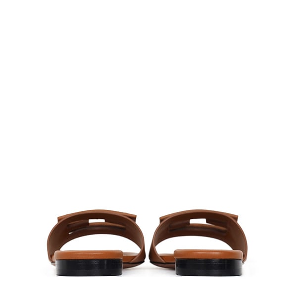 Brown FF Baguette Slide Slipper