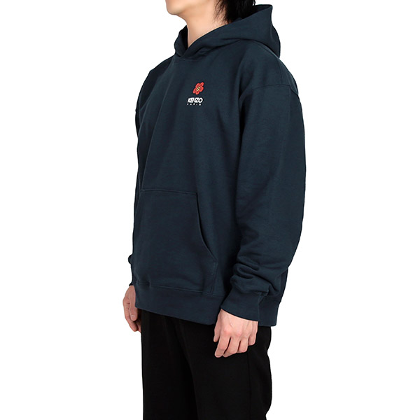 Midnight Blue Bokeh Flower Over Hooded Sweatshirt
