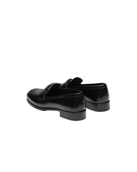 Brushed leather loafers