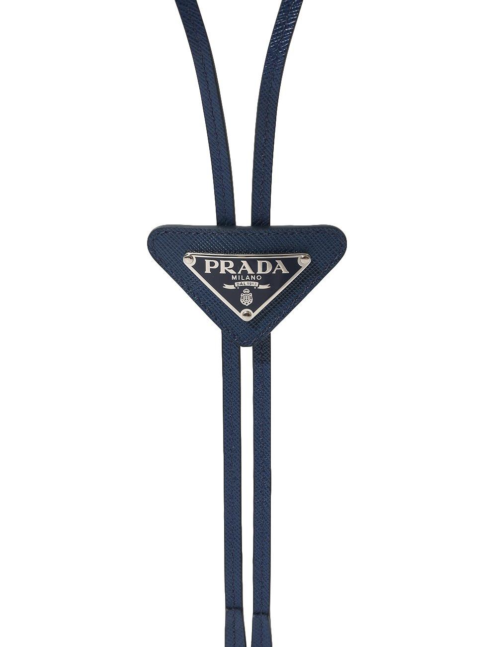 Saffiano leather bolo tie blueet