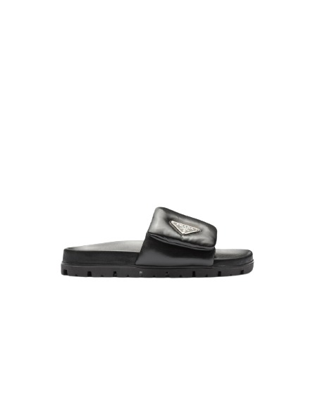 Prada Soft Padded Nappa Leather Slides