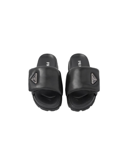 Prada Soft Padded Nappa Leather Slides
