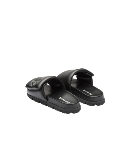 Prada Soft Padded Nappa Leather Slides