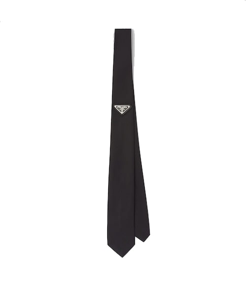 Re-nylon gabardine tie black