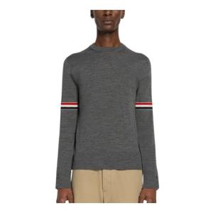 FINE MERINO STRIPE CREWNECK PULLOVER