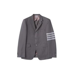 Men's Cotton Suiting Engineer 4 Bar Classic Jacket - Gray