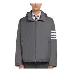 POLY TWILL 4-BAR DOWN FILL ZIP HOODIE JACKET