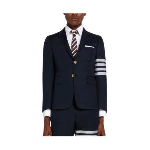 NAVY COTTON SUITING ENGINEERED 4-BAR CLASSIC JACKET
