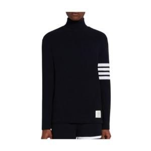 NAVY COMPACT WAFFLE 4-BAR TURTLENECK