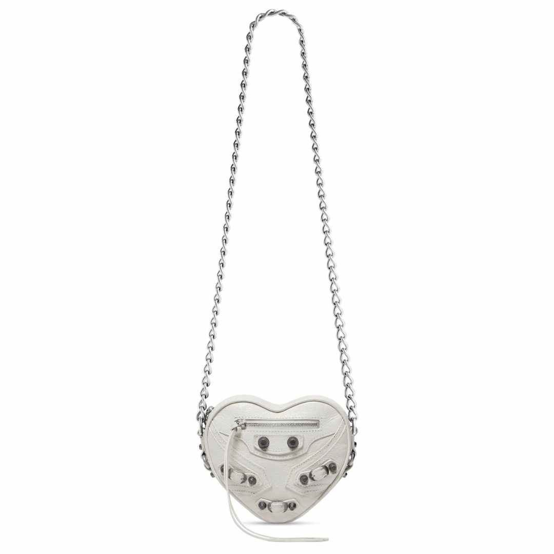 Lambskin Cargoal Heart Crossbody Bag