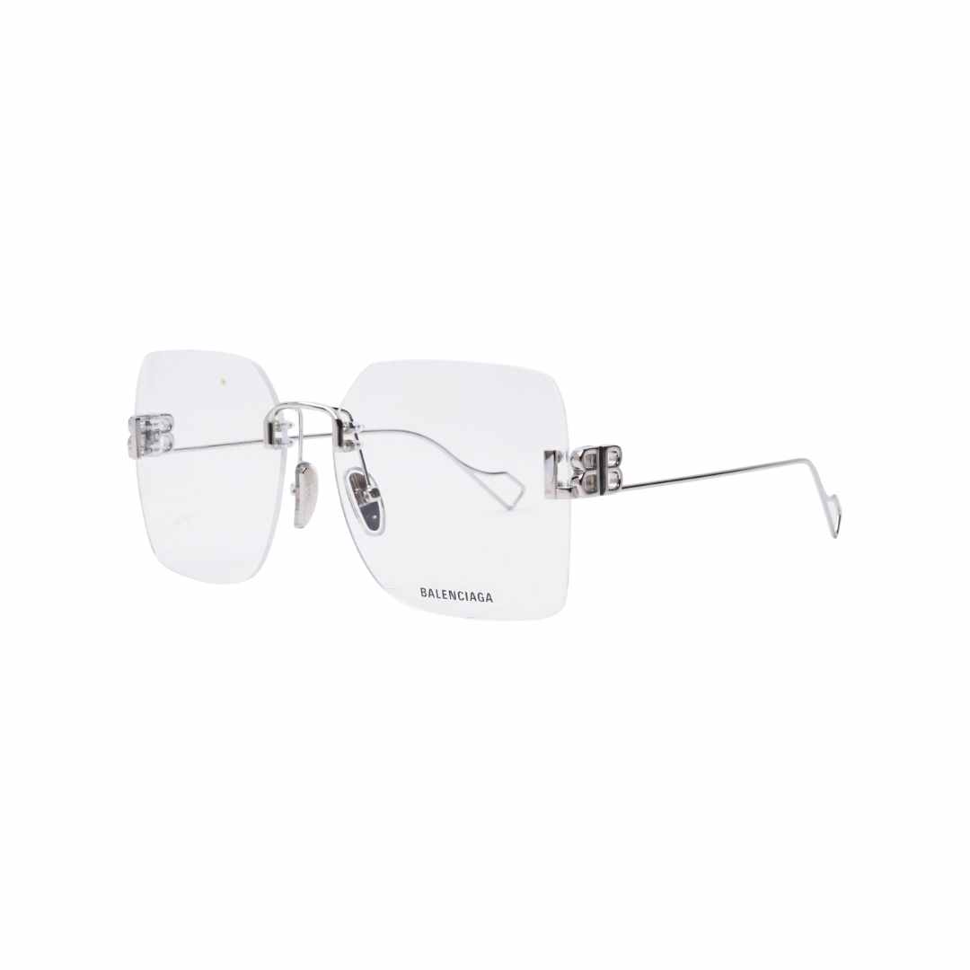 Rimless silver square glasses