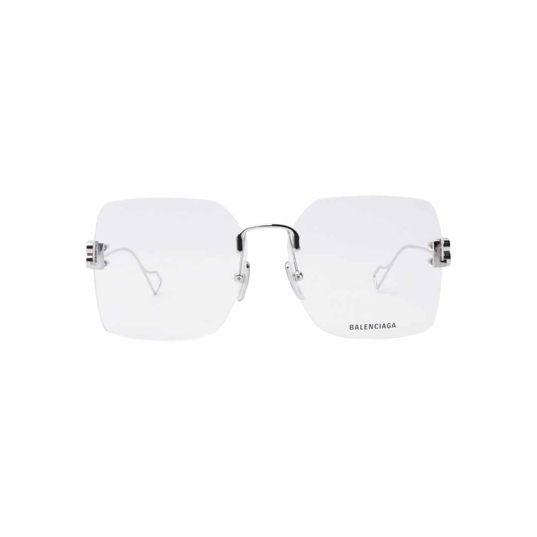 Rimless silver square glasses