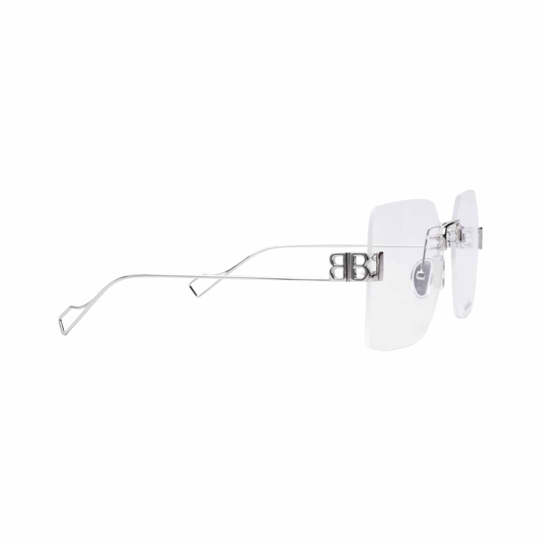 Rimless silver square glasses