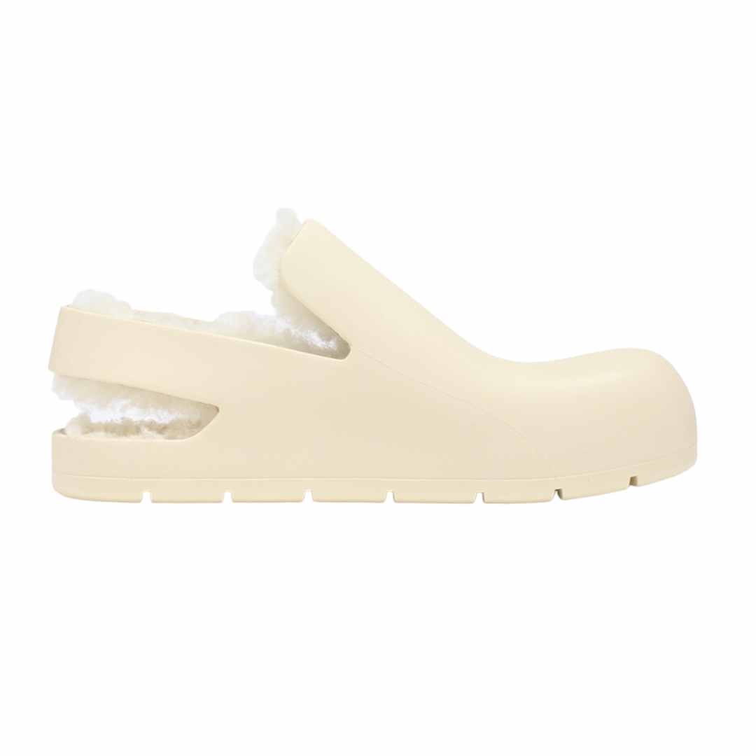 Shearling Detail Puddle Sandals